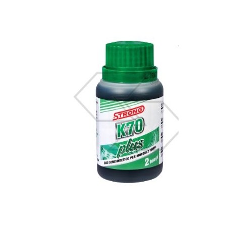 Olio per miscela K70 PLUS motore a 2 tempi semisintetico 4 pezzi STRONG R331138 | NewgardenAgri.com