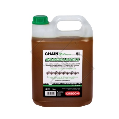 Olio protettivo biodegradabile OREGON catena barre motosega CHAIN 5 litri | NewgardenAgri.com