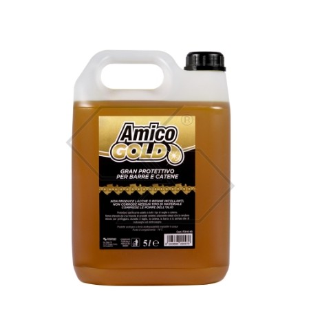 Olio protettivo sintetico per catena da motosega AMICO GOLD 5 litri R314145 | NewgardenAgri.com