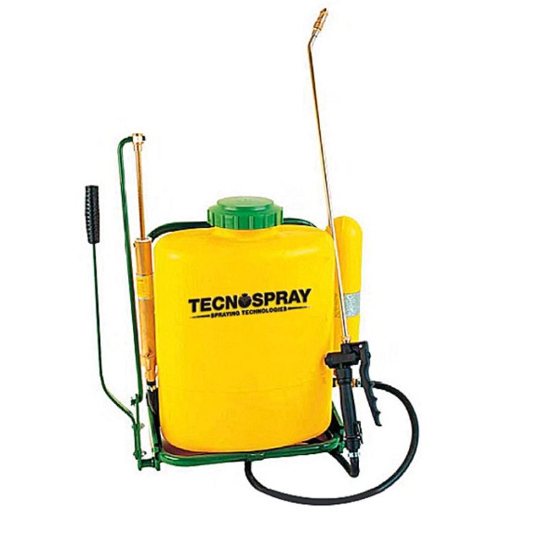 Knapsack sprayer TECNOSPRAY P15S/694 with lance 15 L pumping capacity brass