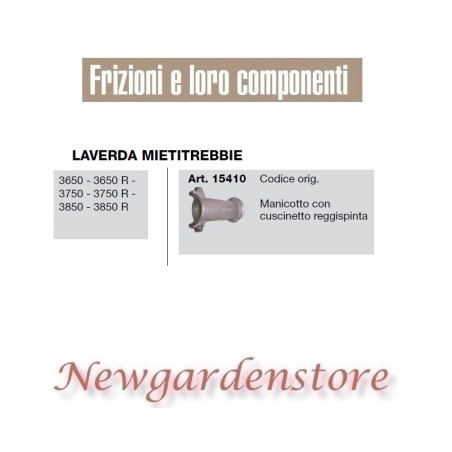 Manicotto cuscinetto reggispinta 15410 LAVERDA MIETITREBBIE 3650 3750 3850 R | NewgardenAgri.com