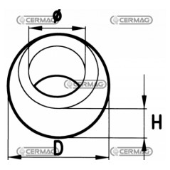 Rotule di ricambio senza coni guida inferiori Ø 28,4 mm altezza 45mm 50202 | NewgardenAgri.com