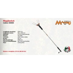 Peine partido Magiko4x4 SERIE MAORI a batería con motor de 500 W | NewgardenAgri.com