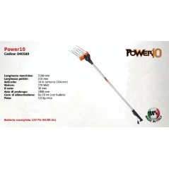 Sacudidor de nieve contrapesado a batería POWER10 MAORI con motor de 270 W | NewgardenAgri.com