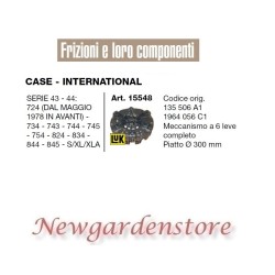 Mécanisme 6 leviers 15548 CASE INTERNATIONAL tracteur 43 série 44 724 734 743 744 | NewgardenAgri.com