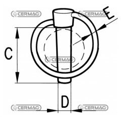 Einraststift 8 mm Welle Ø 22÷28 mm 98194 | NewgardenAgri.com