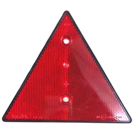 Red triangular trailer reflector with 2 holes - 162 x 142 mm | NewgardenAgri.com