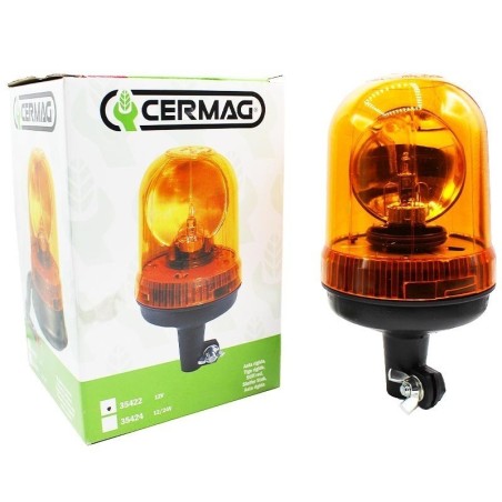 Luz intermitente para tractor con varilla naranja Luz giratoria de bayoneta de 12 V | NewgardenAgri.com