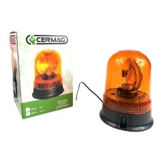 Luz intermitente base plana naranja 12/24 V baliza giratoria | NewgardenAgri.com