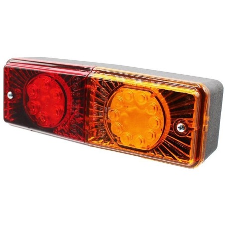 Rectangular rear light for tractor and trailer with 3 LEDs - Universal approved headlight | NewgardenAgri.com