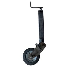 Telescopic servo rudder 60x690 with 200x50 rubber wheel for trailers | NewgardenAgri.com