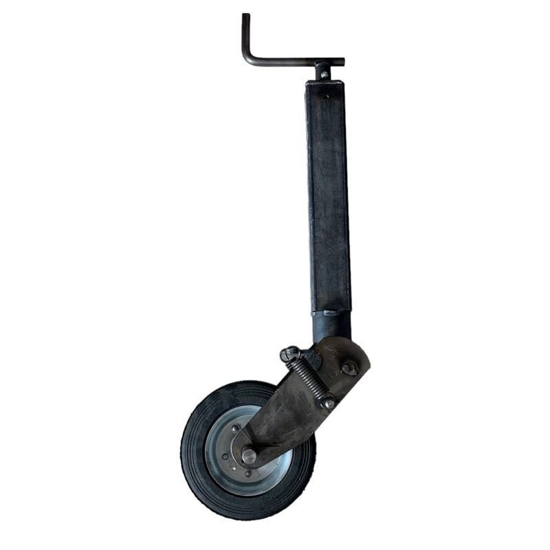 Telescopic servo rudder 60x690 with 200x50 rubber wheel for trailers