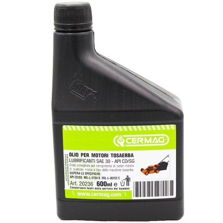 Aceite de motor SAE 30 para cortacésped 600 ml | NewgardenAgri.com