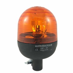 Tractor flashing light with fixed rod 12V Siren - Rotating beacon | NewgardenAgri.com