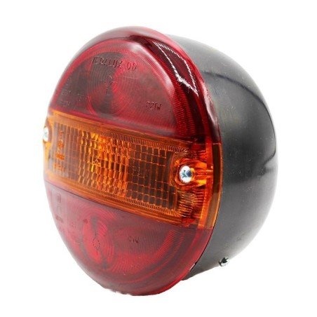 Left rear light approved for tractor and trailer 140 mm 3 round lights | NewgardenAgri.com