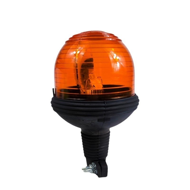 Feu clignotant orange pour tracteur à tige flexible Gyrophare 12-24 V