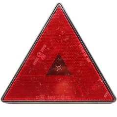 Red triangular trailer reflector with screws - 162 x 142 mm | NewgardenAgri.com