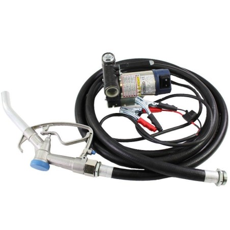 12V battery-operated self-priming diesel transfer pump with gun and hose | NewgardenAgri.com