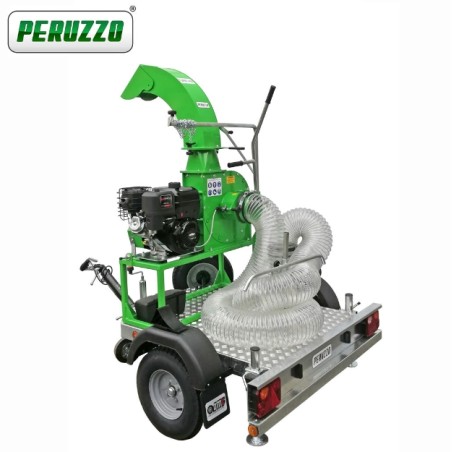 PERUZZO TURBO 400-T professional leaf vacuum grass blower B&S engine on trolley | NewgardenAgri.com