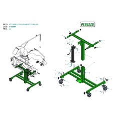 Carrello per aggancio e sgancio aspiratore ORIGINALE PERUZZO TURBO 400 | NewgardenAgri.com