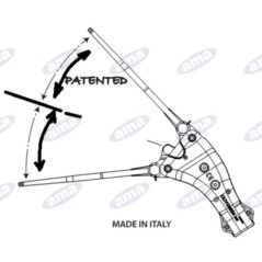 Abbacchiatore olive elettrico asta telescopica 2200 - 3100mm FURORE 12V - 300W