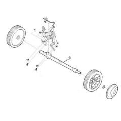 Essieu de roue modèles MH445.0 ORIGINAL STIHL 62417407400 | NewgardenAgri.com