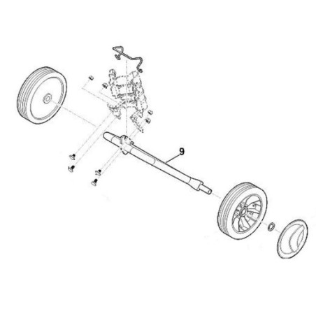 Essieu de roue modèles MH445.0 ORIGINAL STIHL 62417407400 | NewgardenAgri.com