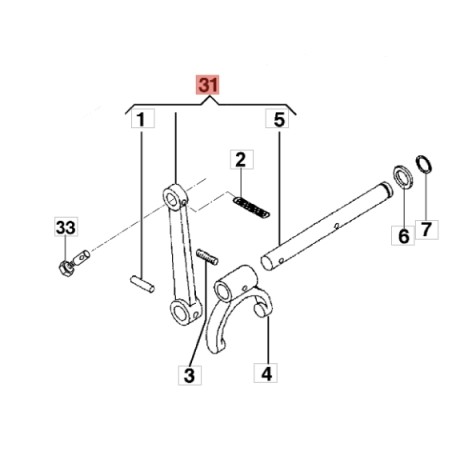 Asta comando motocoltivatore modelli BRIK1 BRIK3 FC120 ORIGINALE EMAK YF1250856 | NewgardenAgri.com