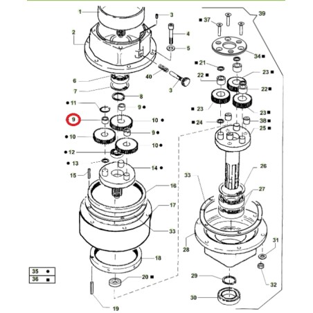 ORIGINAL ACTIVE desbrozadora modelos t143 - t152 020806 caja de agujas HK0808B | NewgardenAgri.com