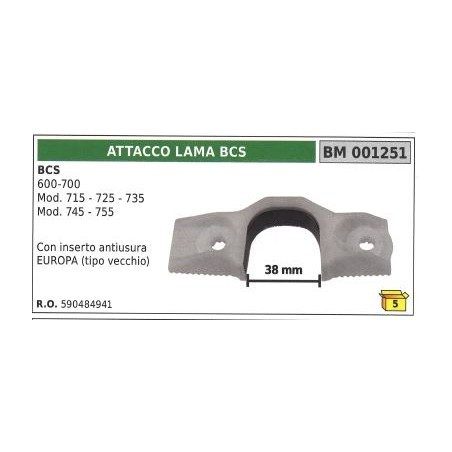 Adaptador de cuchilla BCS para motor cortacésped bcs 600 700 715 725 735 745 755 | NewgardenAgri.com