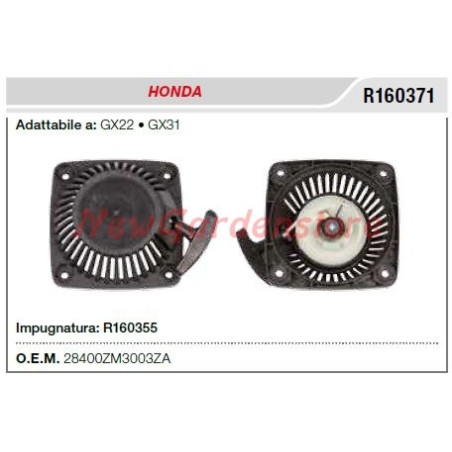 Motor de arranque HONDA para motocultores GX22 GX31 R160371 | NewgardenAgri.com