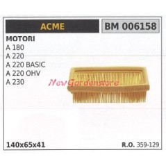 Filtro aria ACME motore motocoltivatore A 180 220 220 BASIC 220 OHV 230 A03889 | NewgardenAgri.com