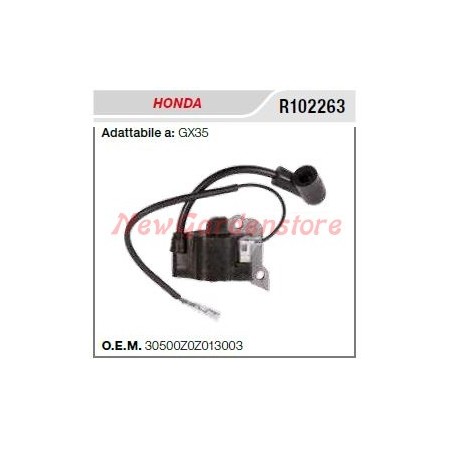 Bobina di accensione motore 4 tempi HONDA motozappa GX35 R102263 30500-Z3F-013 30500-ZM3-003 | NewgardenAgri.com