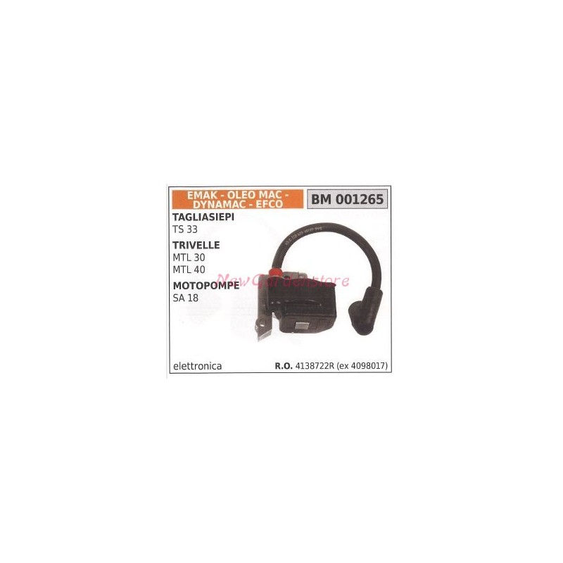 Bobine accensione OLEOMAC tagliasiepi ts33 trivelle mtl 30 40 motopompe sa18 001265