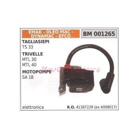 EMAK ignition coils for ts33 hedge trimmers mtl 30 40 motor pumps sa 18 001265 | NewgardenAgri.com