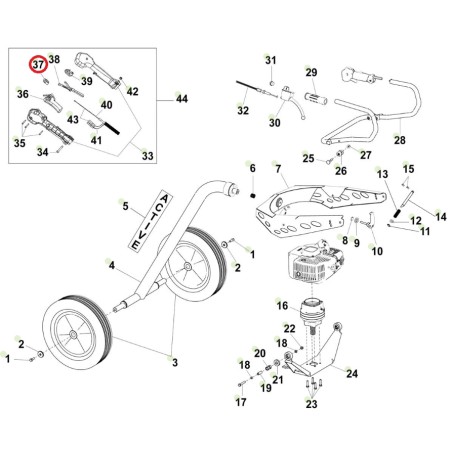 Bottone stop ORIGINALE ACTIVE trivella modelli t-165 021551 | NewgardenAgri.com