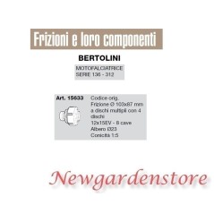 Frizione dischi multipli motofalciatrice serie 136 312 BERTOLINI 15633 8cave | NewgardenAgri.com