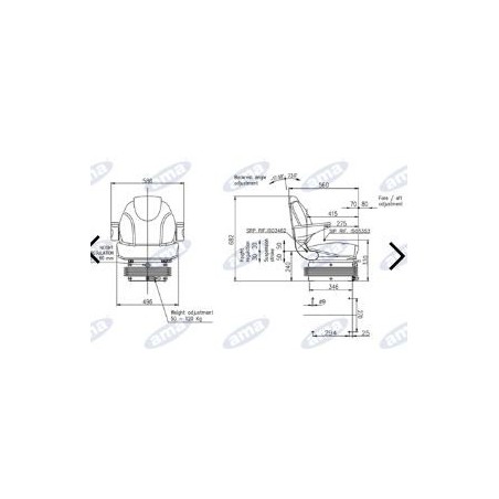 Activo seat with mechanical suspension for agricultural tractor AMA 16926