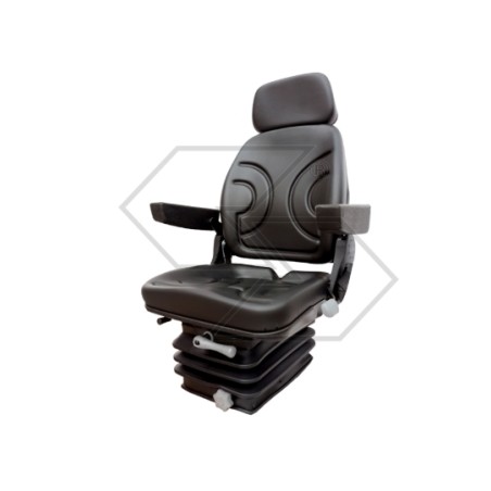 GRAMMER black pvc mechanical suspension seat for agricultural tractor | NewgardenAgri.com