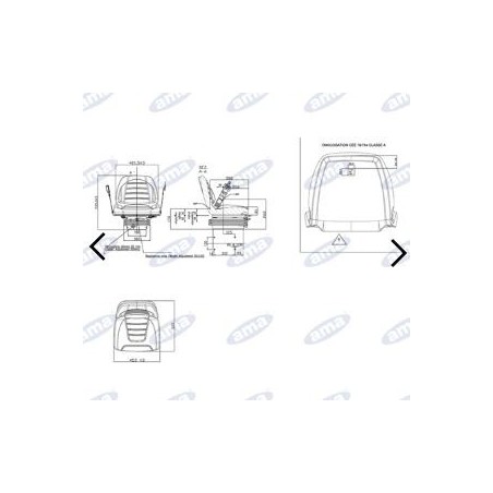 Asiento sky serie 559 modelo 450 para tractor agrícola