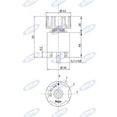 12V 4-position light switch for agricultural tractor | NewgardenAgri.com