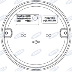 Fanale posizione destro led diametro 140mm trattore macchina operatrice 12-24V | NewgardenAgri.com