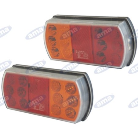 Right taillight Led 165x80x35mm tractor operating machine 12-24V E4 | NewgardenAgri.com