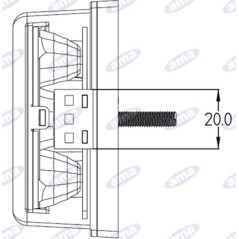 Fanale posteriore destro Led 165x80x35mm trattore macchina operatrice 12-24V E4 | NewgardenAgri.com