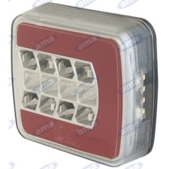 Fanale posteriore sinistro led 106,5x98,8x35mm trattore macchina operatrice 12-24V | NewgardenAgri.com