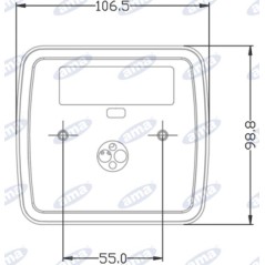 Feu arrière gauche à led 106,5x98,8x35mm tracteur machine 12-24V | NewgardenAgri.com