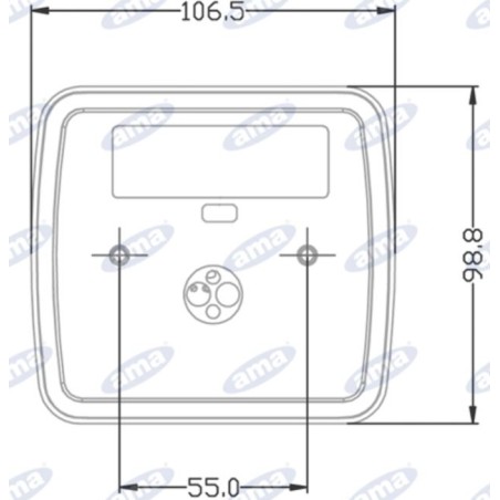 Feu arrière gauche à led 106,5x98,8x35mm tracteur machine 12-24V