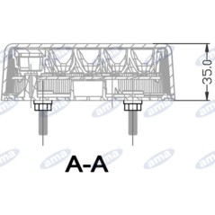 Fanale posteriore sinistro led 106,5x98,8x35mm trattore macchina operatrice 12-24V | NewgardenAgri.com