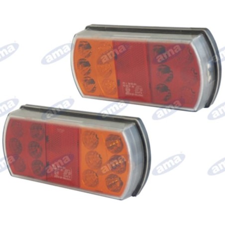 Left rear light Led 165x80x35mm tractor machine 12-24V | NewgardenAgri.com