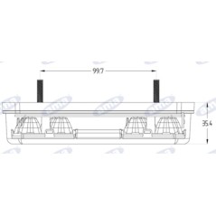 Fanale posteriore sinistro Led 165x80x35mm trattore macchina operatrice 12-24V | NewgardenAgri.com